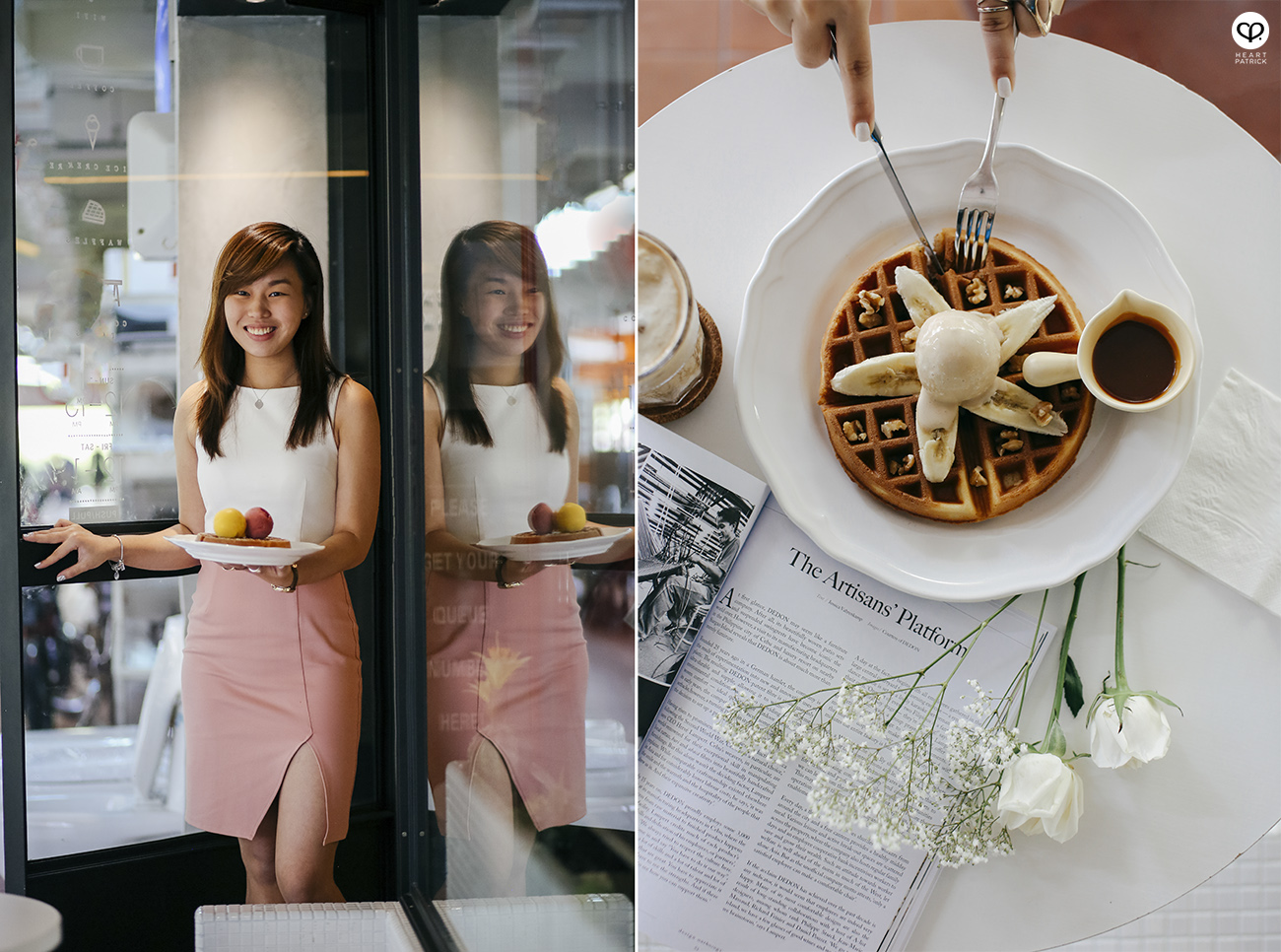 heartpatrick singapore caf cafehopping ang mo kio interior design industrial space waffle ice-cream caramel sauce