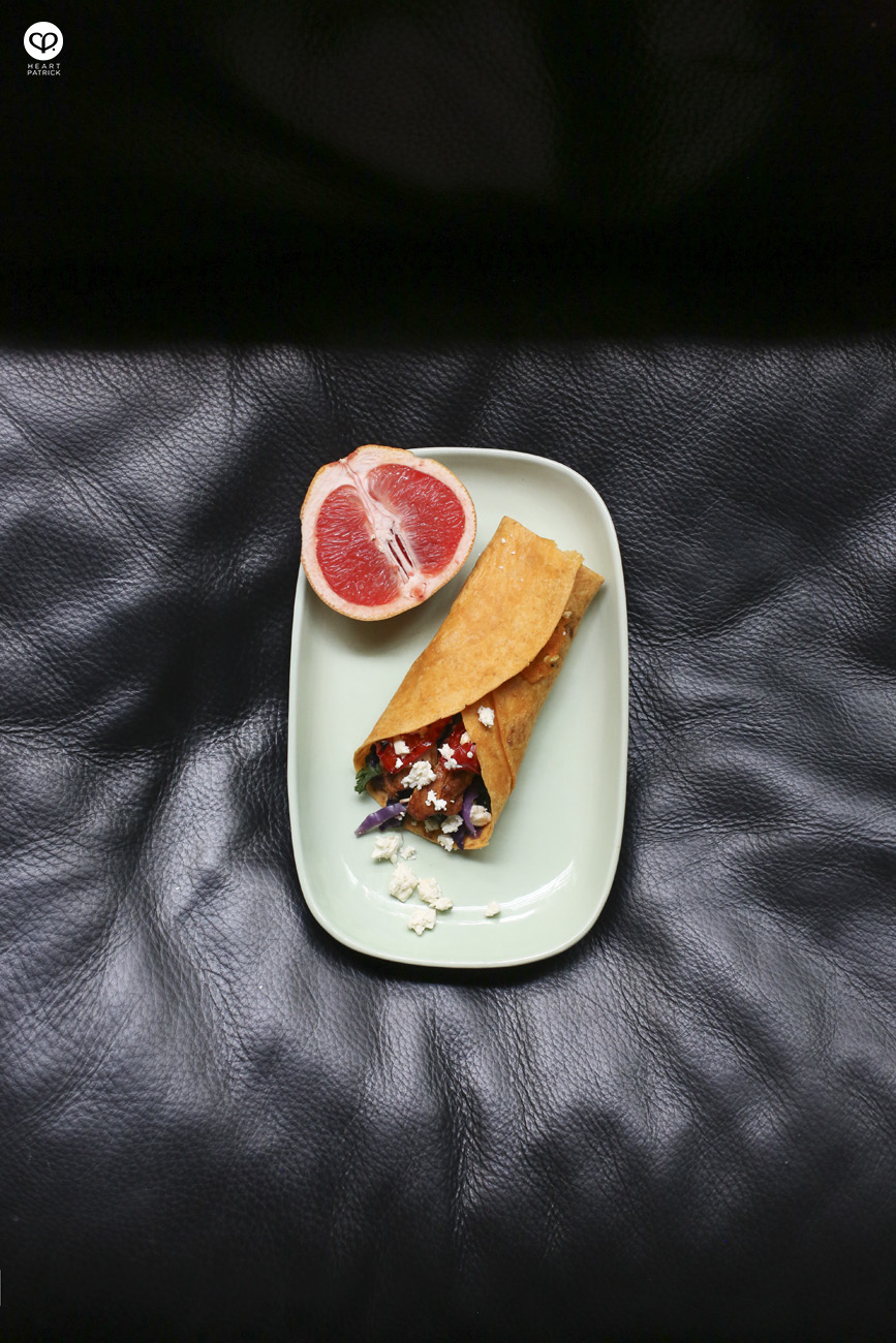 food styling mexican wrap